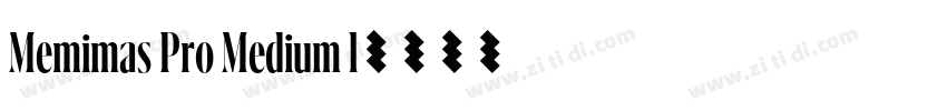 Memimas Pro Medium l字体转换
